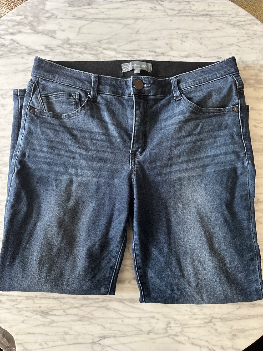 Wit & Wisdom Indigo Cropped Ankle Jeans